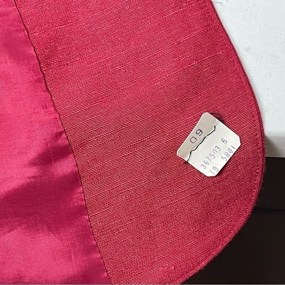 Vintage Y2K Giorgio Sant'Angelo Collectable Gold Red Linen blazer Red Size 6 - Picture 13 of 14